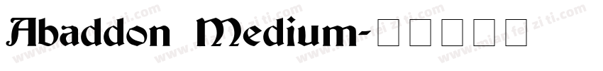 Abaddon Medium字体转换